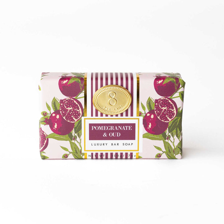 Pomegranate & Oud Wrapped Bar Soap, 7oz