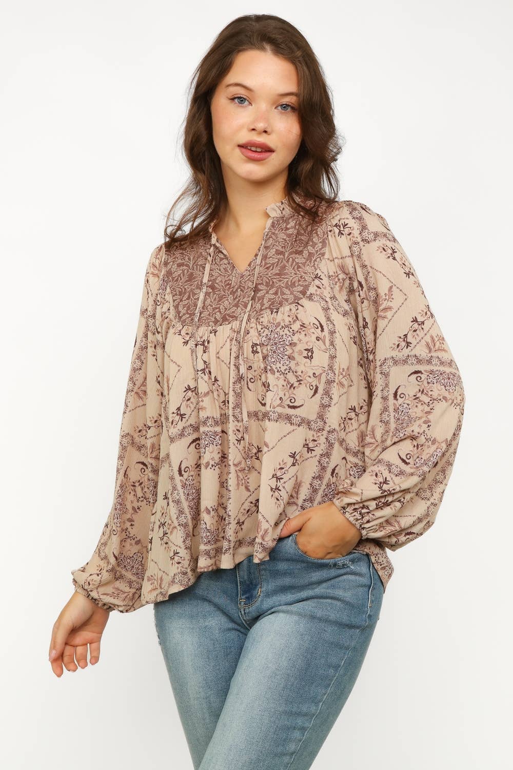 Plus Size Bohemian Blouse