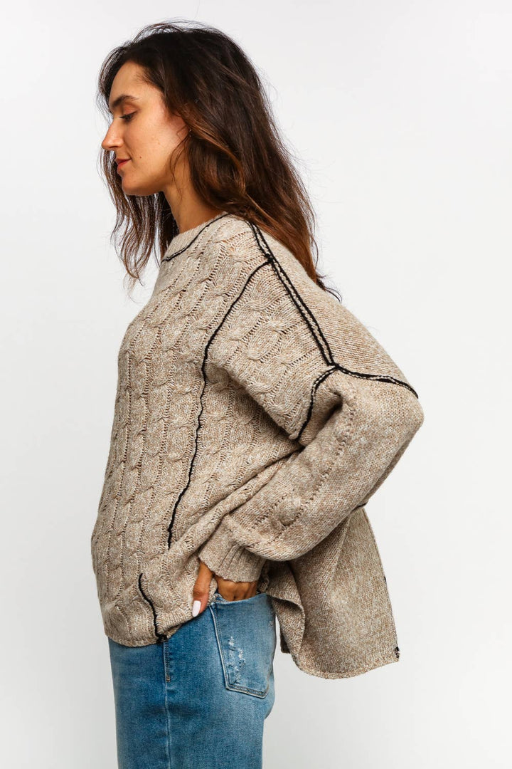 Cable Knit Sweater | Plus