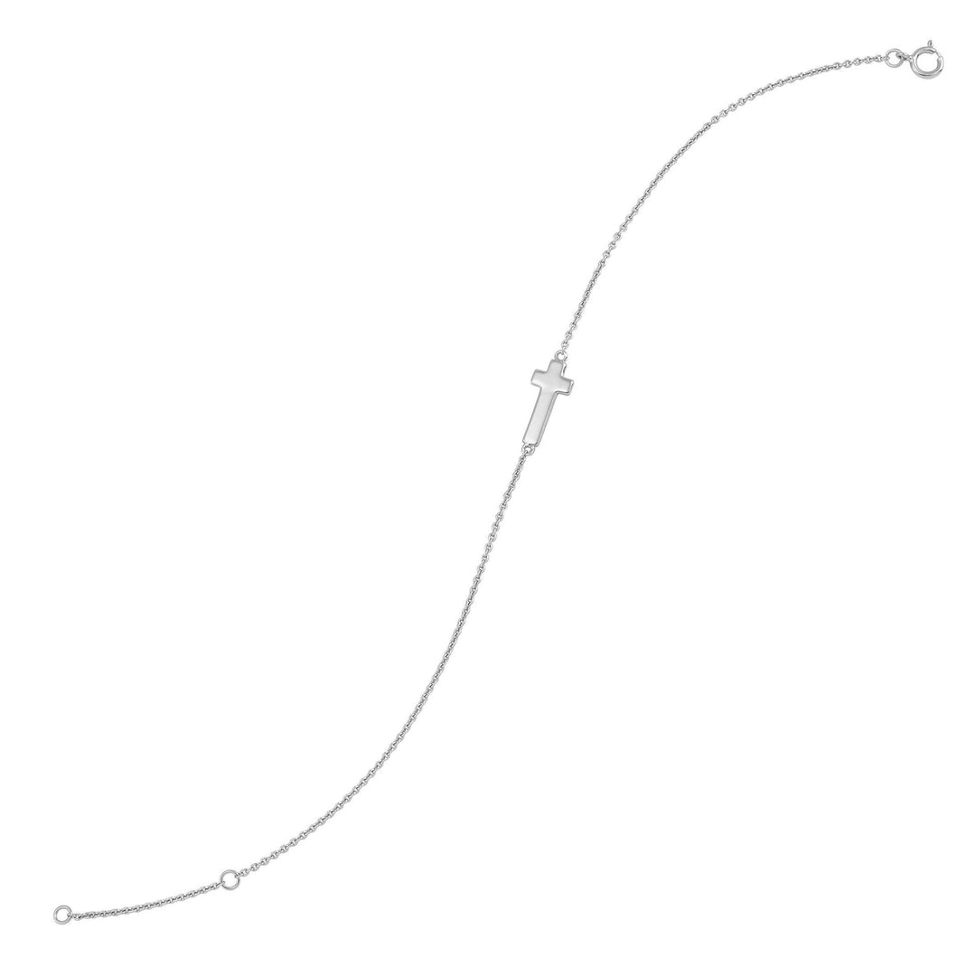 'Simplex Cross' Bracelet in Sterling Silver