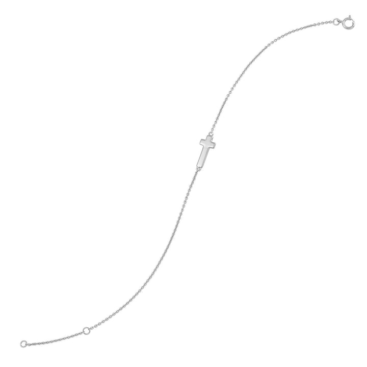 'Simplex Cross' Bracelet in Sterling Silver