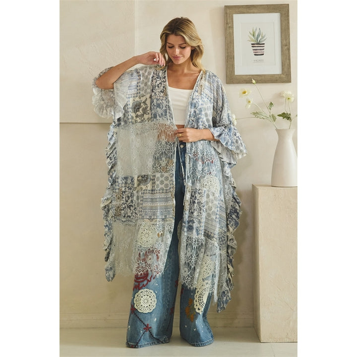 Boho Lace Mix Media Duster