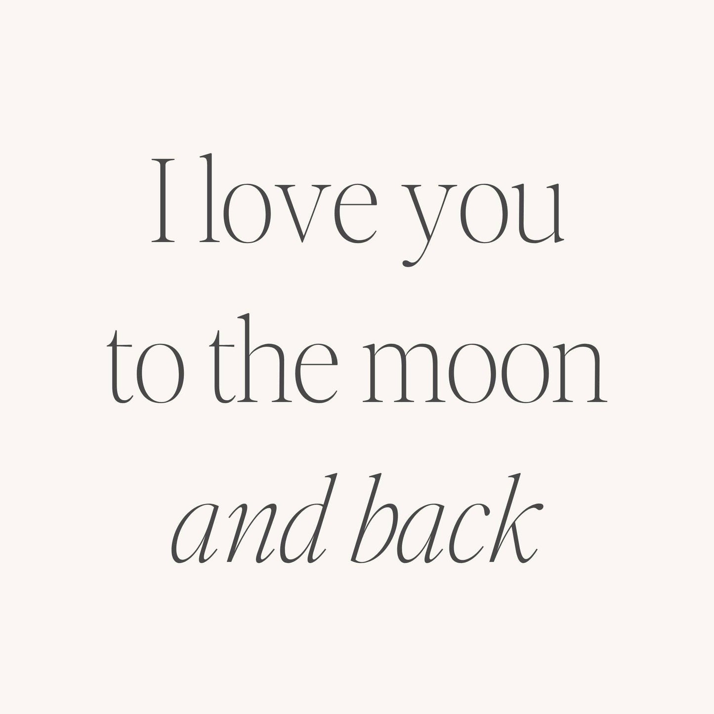 To The Moon And Back