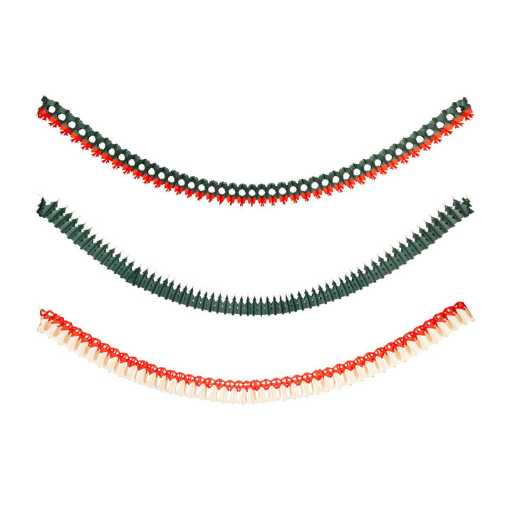 CHR1304 - Tree, Wreath and Bell Honeycomb Garland Set