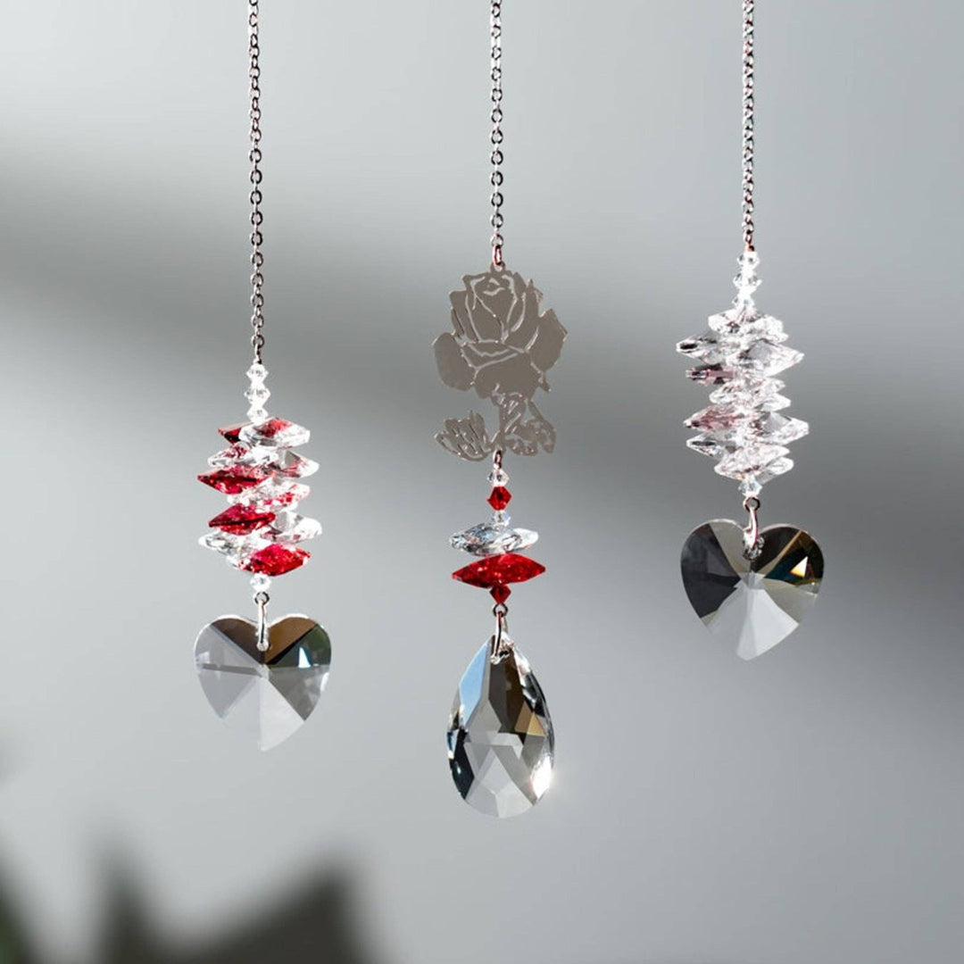 Crystal Heart Cascade - Rose