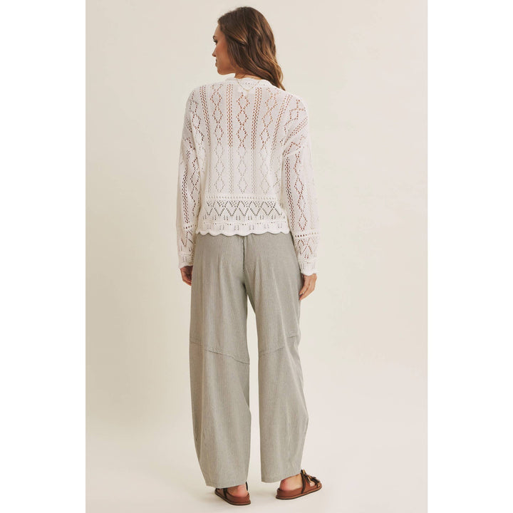 Open-Knit Crochet Knit Top
