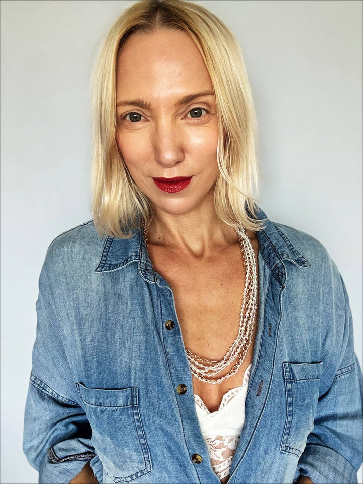 Multistrand Beaded & Chain Layering Necklace