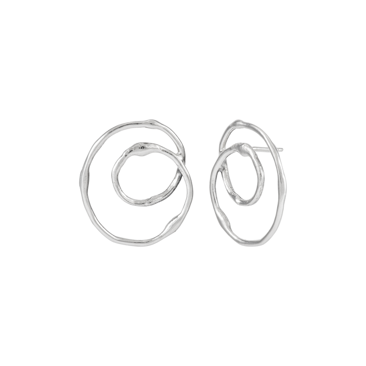 'Serene Swirl' Sterling Silver Drop Earrings