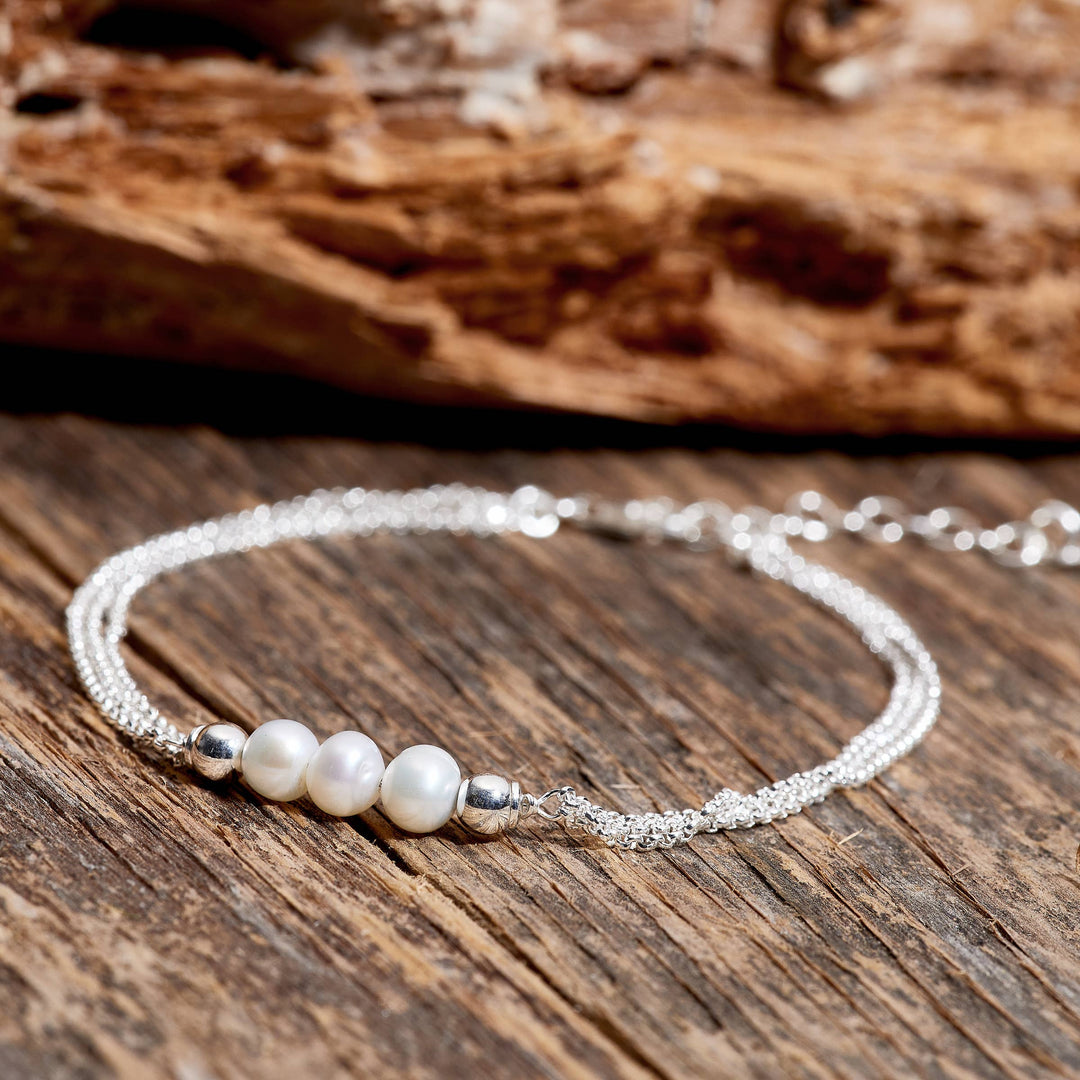 'Pearl City' Silver Freshwater Pearl Bracelet