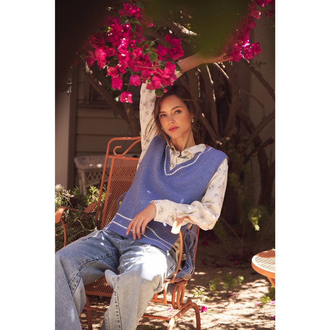 Side-Tie Sweater Vest – Modern Boho Layering Piece