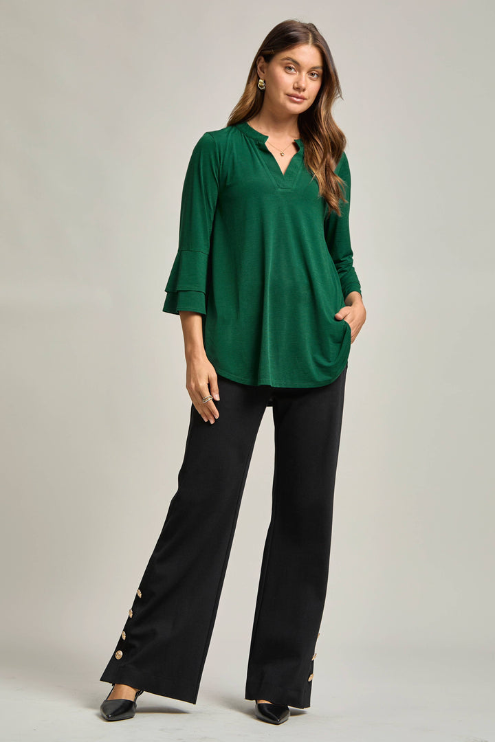 Lizzy Bell Sleeve Top | V-Neck Tunic Blouse