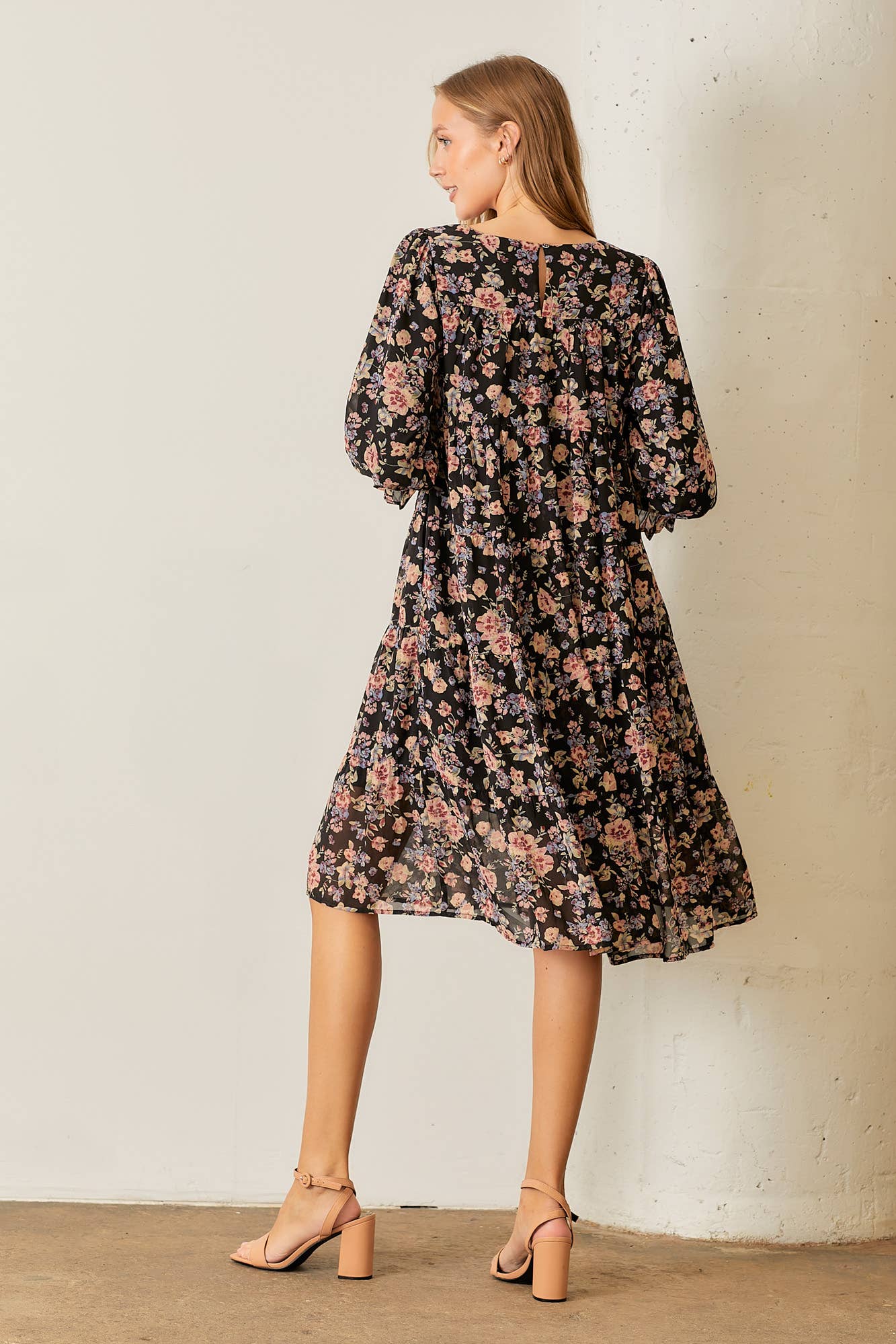 Floral Print Tiered Dress