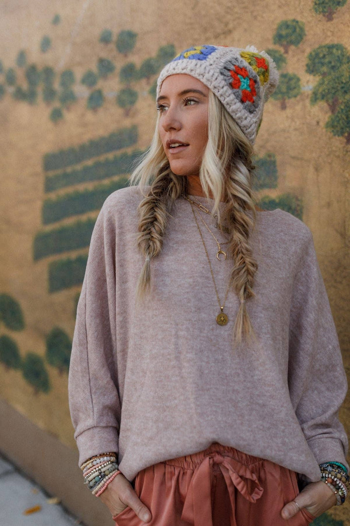 Fly With Me Batwing Sleeve Knit Sweater
