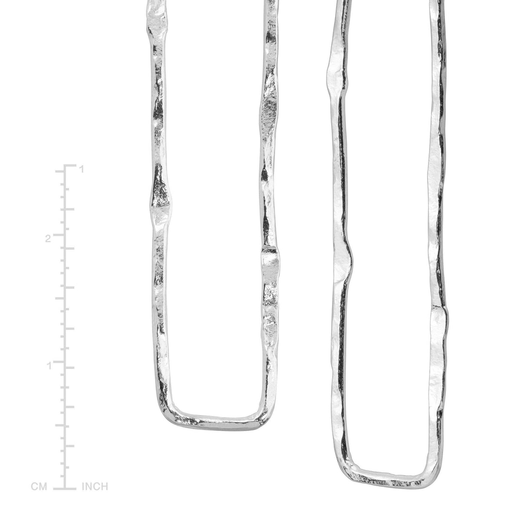 'Balancing Act' Hammered Sterling Silver Earring