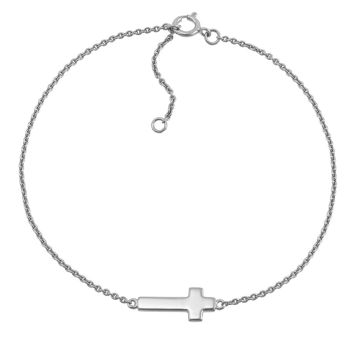 'Simplex Cross' Bracelet in Sterling Silver