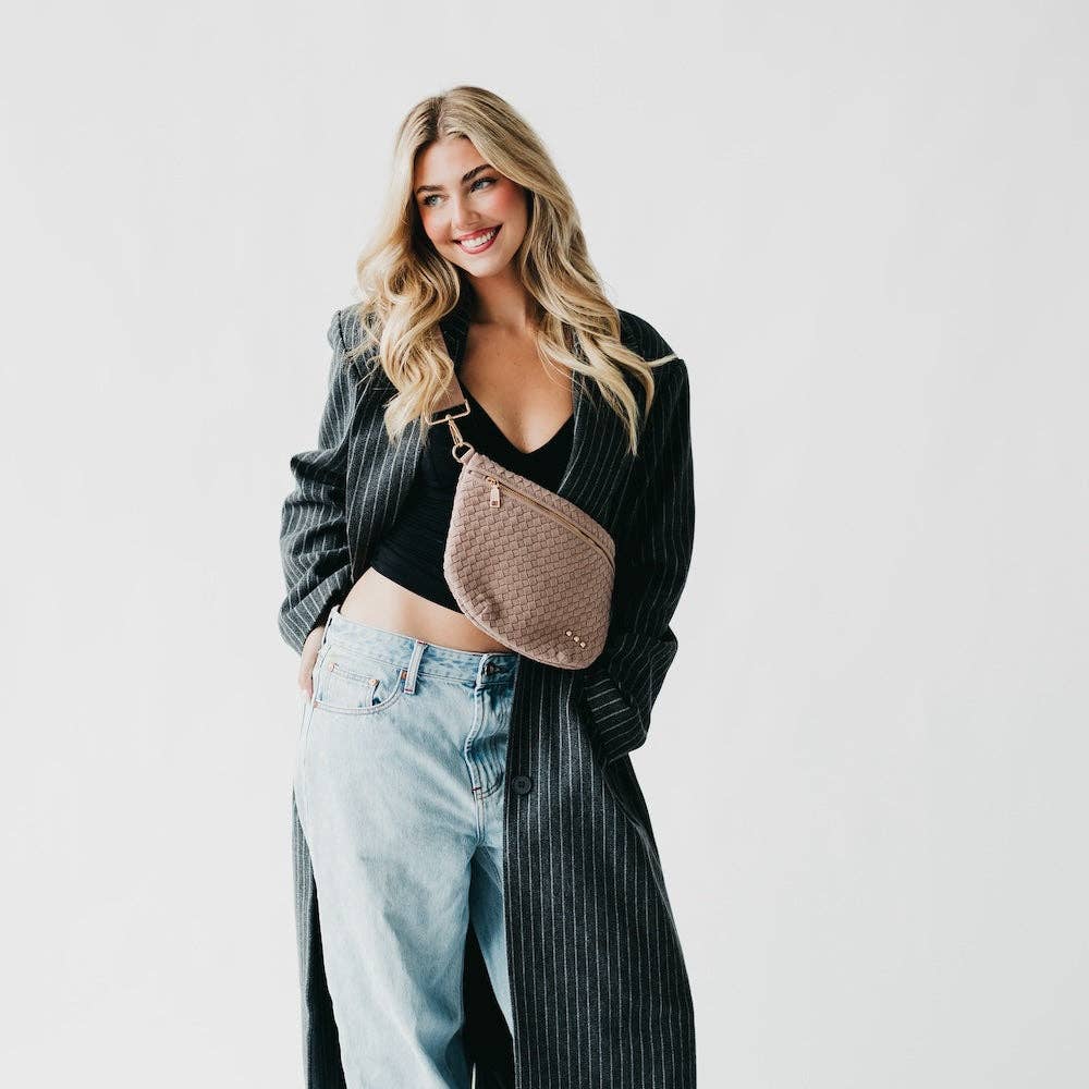 Westlyn Woven Bum Bag | Suede