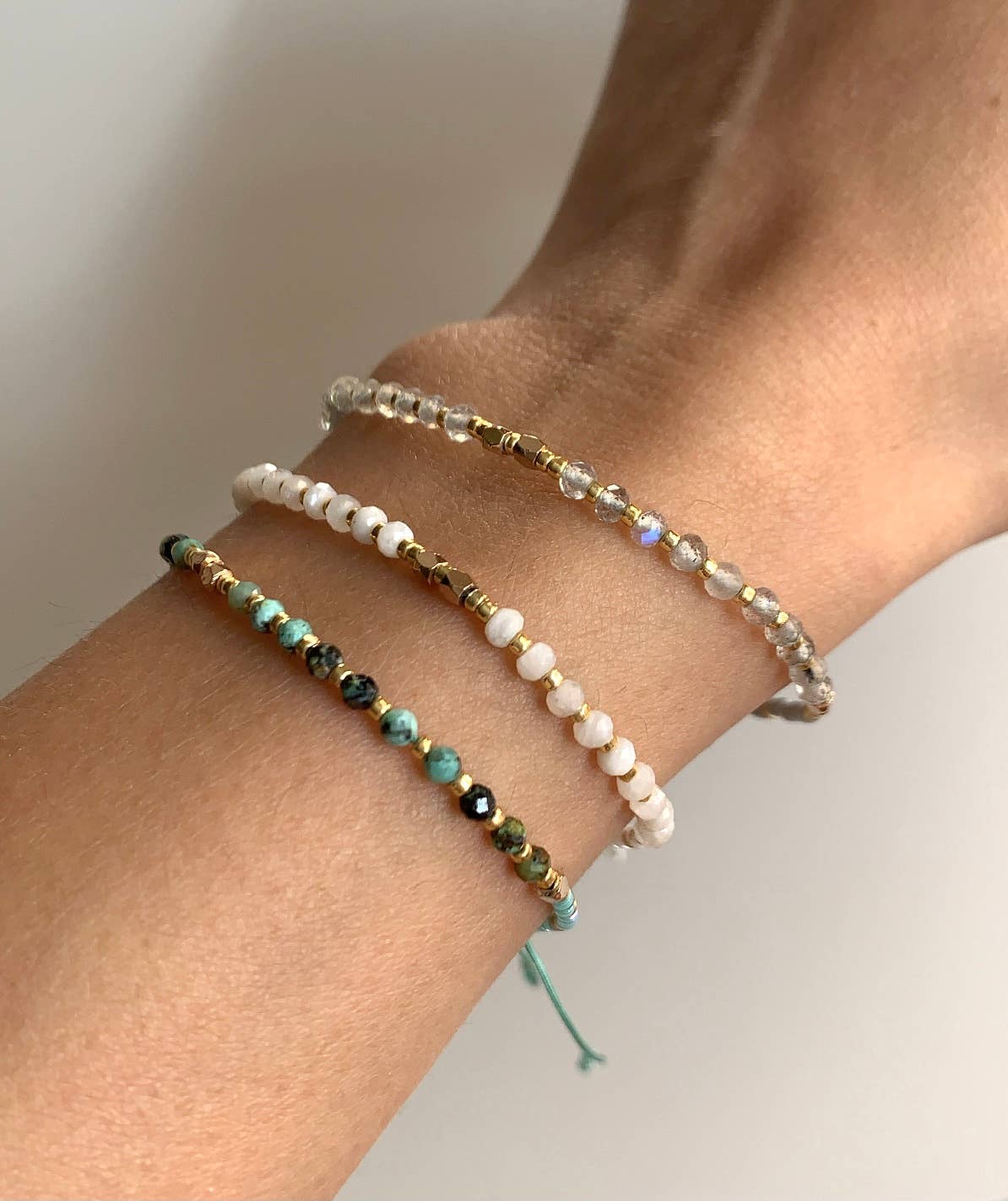 Turquoise Healing Gemstone Stacking Bracelet