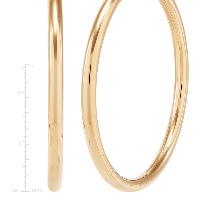 'Smooth Falling' Hoop Earrings in Sterling Silver