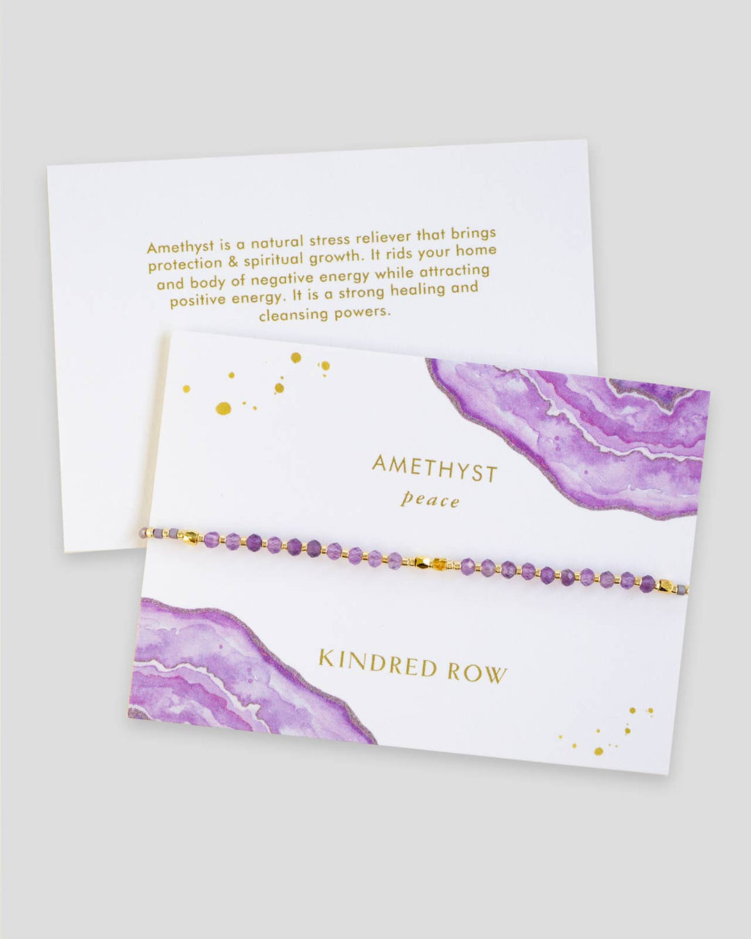 Amethyst Healing Gemstone Stacking Bracelet