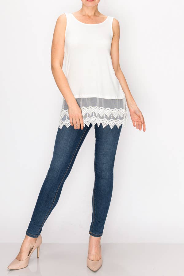 Lace Trim Tank