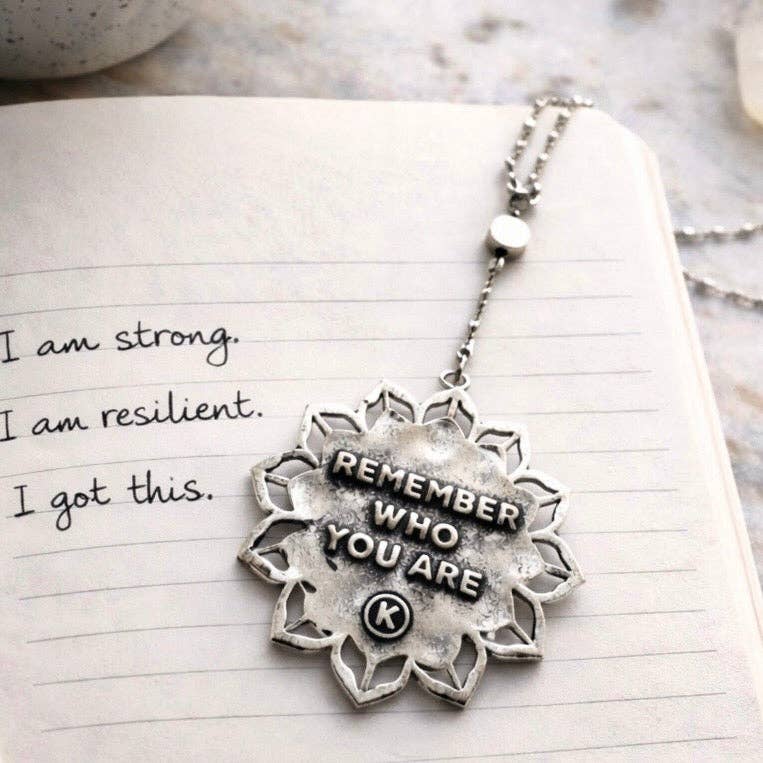 Remember Who You Are Crystal Mandala Pendant Necklace