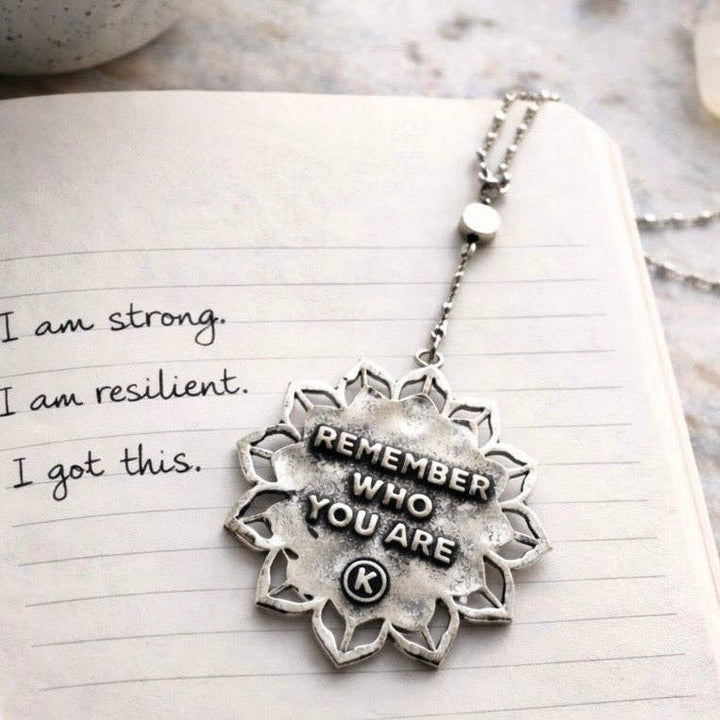 Remember Who You Are Crystal Mandala Pendant Necklace