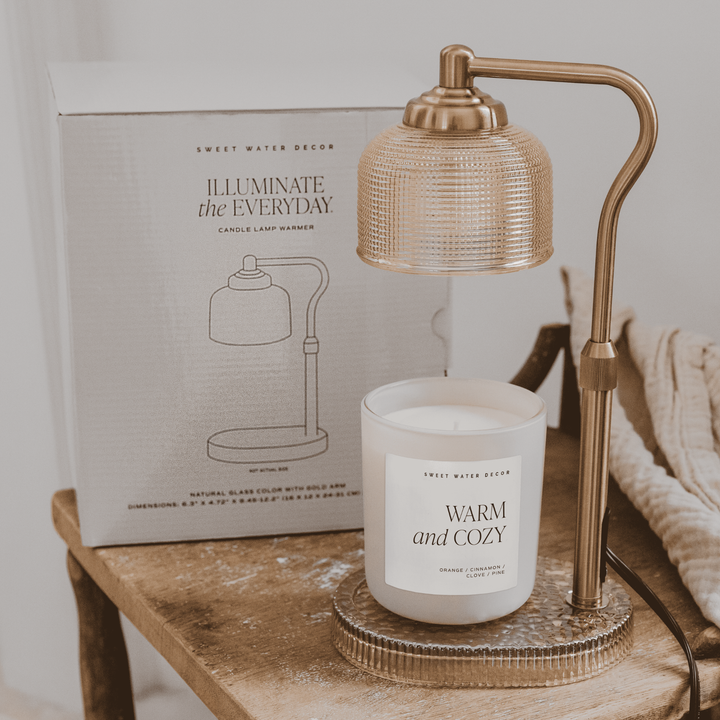 Glass Candle Lamp Warmer with Timer & Dimmer