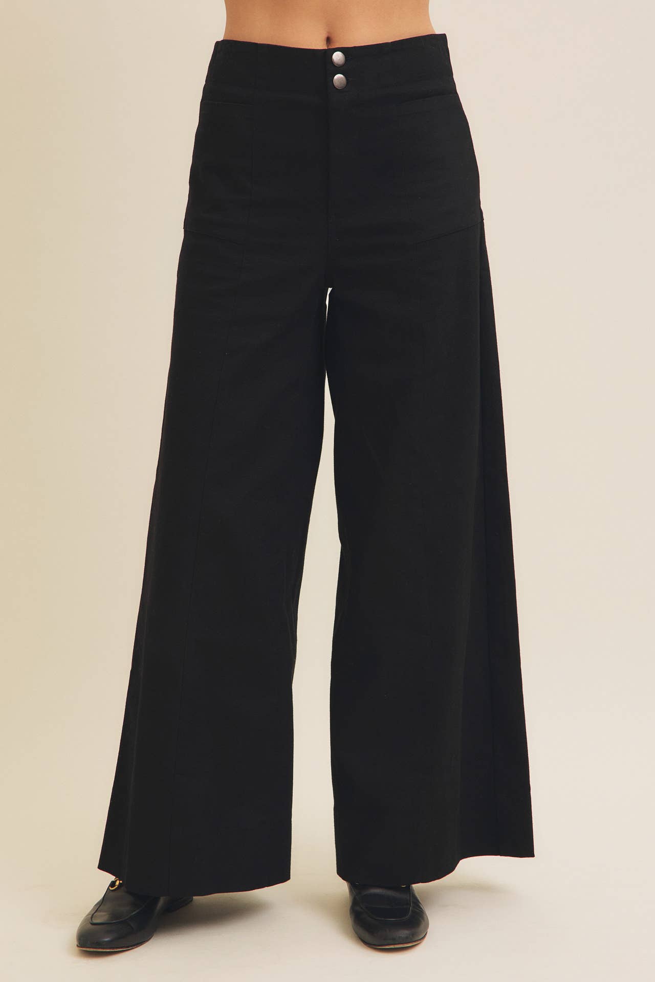 FLATTERING WIDE LEG FULL-LENGTH STRETCHY PANTS