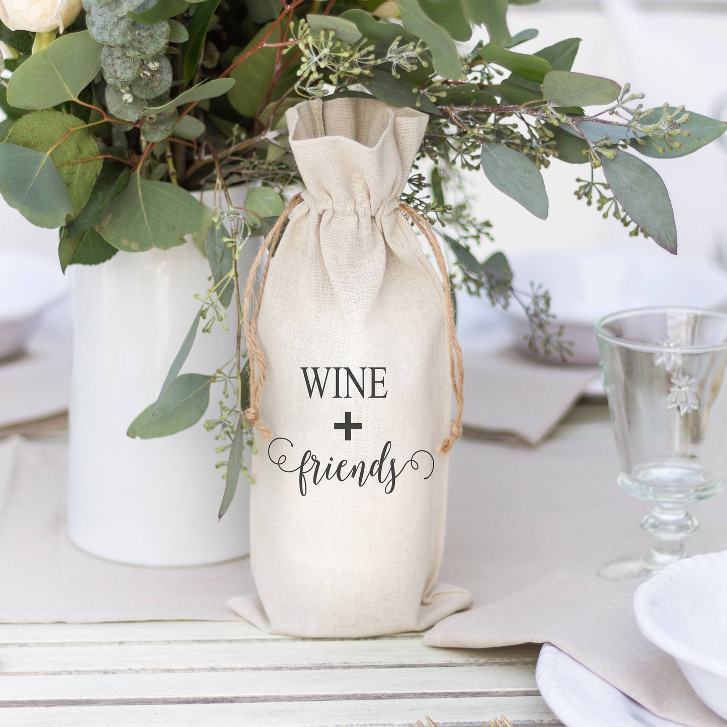 Wine + Friends Wine Bag