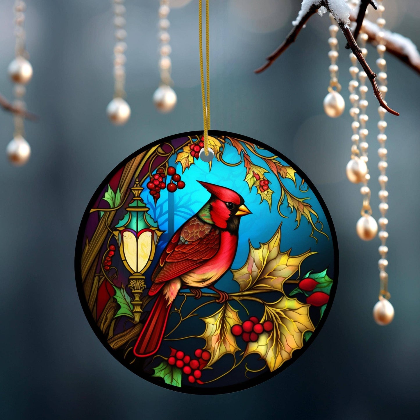 Cardinal Ceramic Christmas Tree Keepsake Ornament