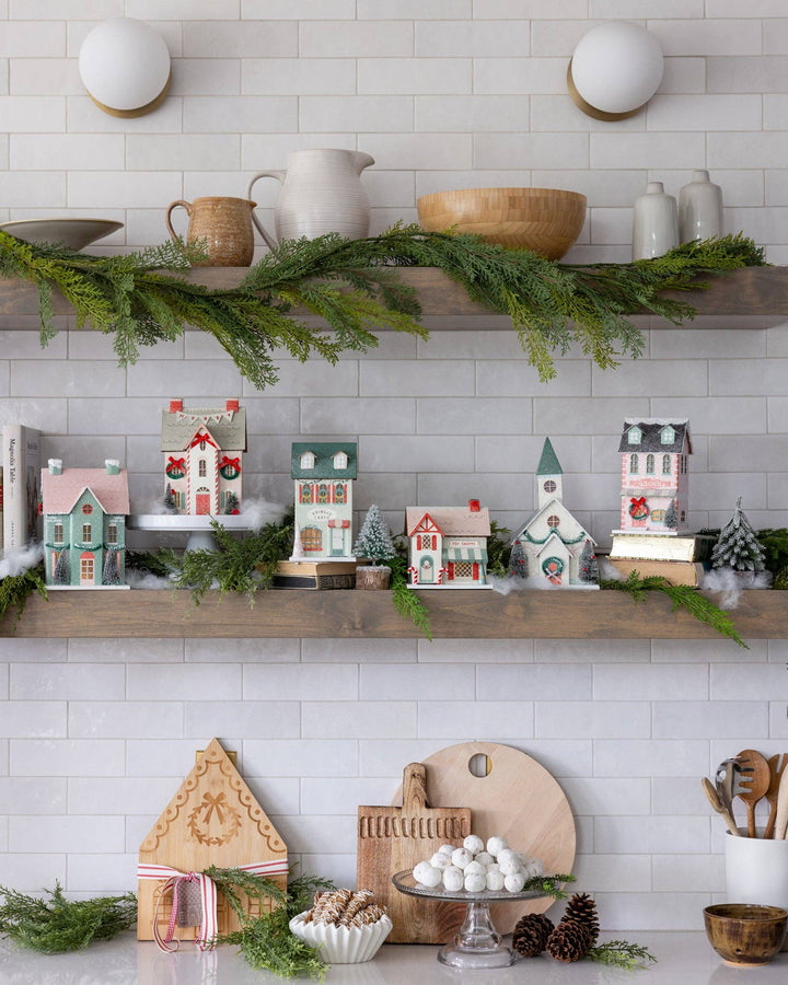 VIL1154 - Pink Merry Light Up Christmas Village House
