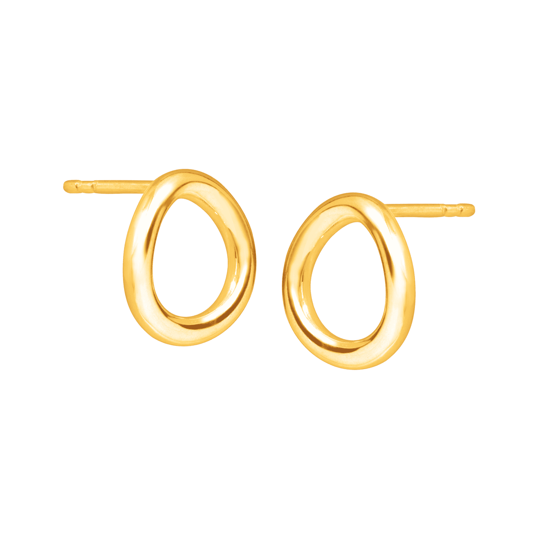 'Karma' Open Circle Stud Earrings in Sterling Silver