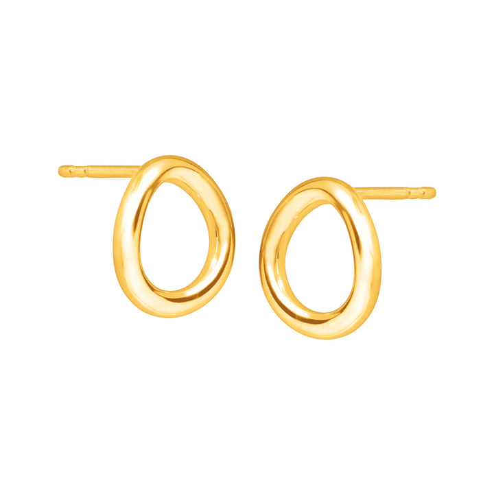 'Karma' Open Circle Stud Earrings in Sterling Silver