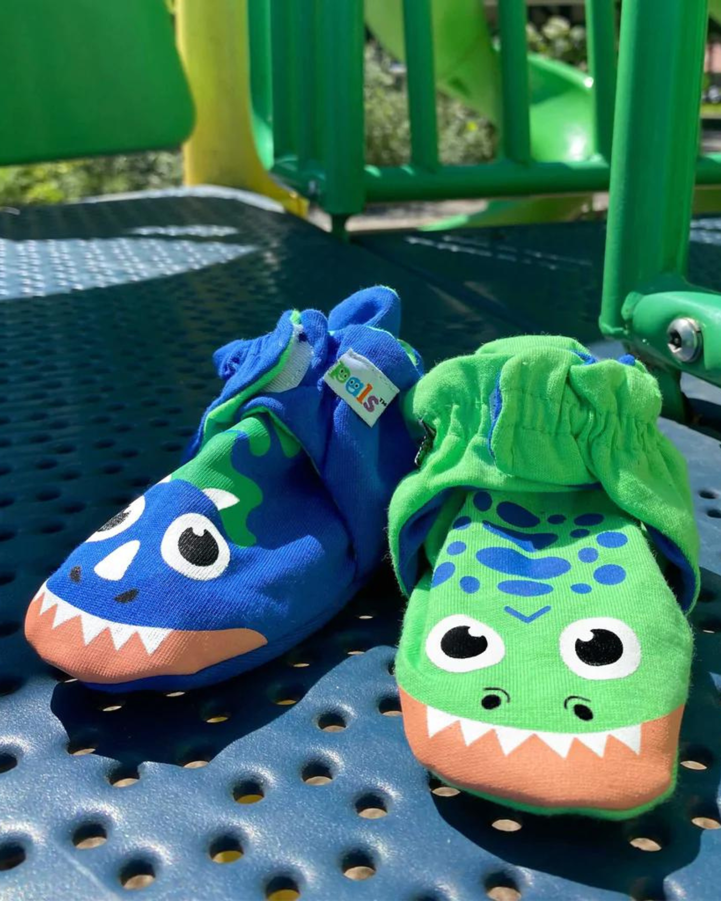 T-Rex & Triceratops Dinosaurs Non-Slip Baby Booties