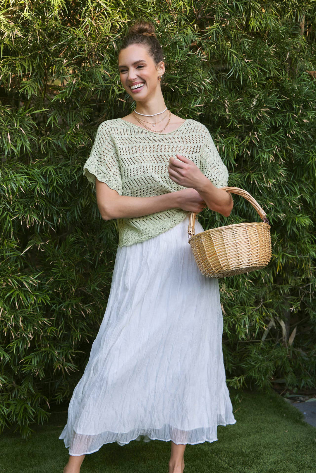 Crochet Sweater w/ Scallop Edge