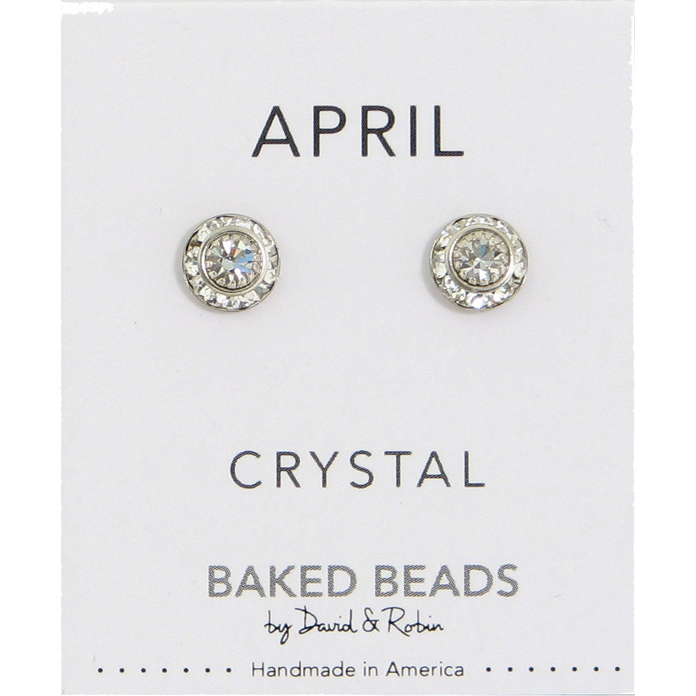 Crystal Disc Birthstone Earrings