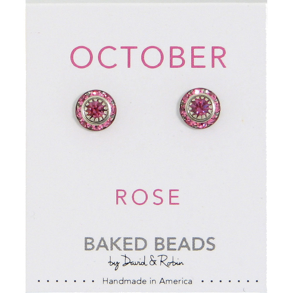Crystal Disc Birthstone Earrings