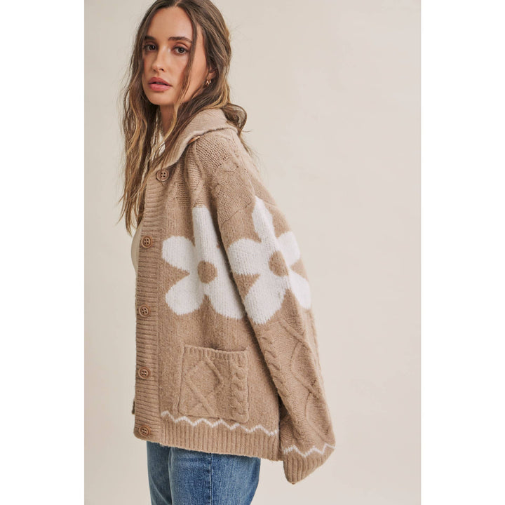The Camille Floral Intarsia Cardigan