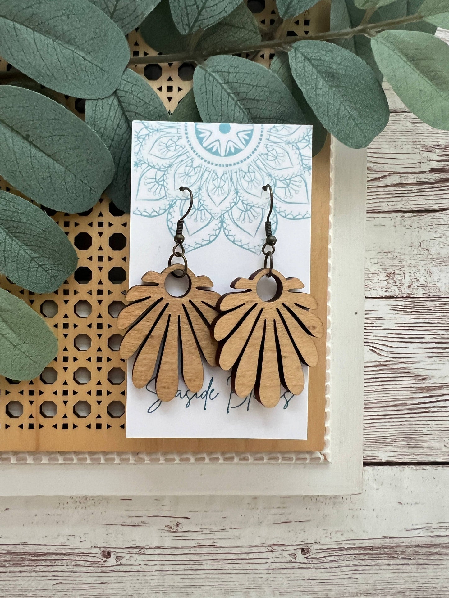 Wooden Earrings - Petals