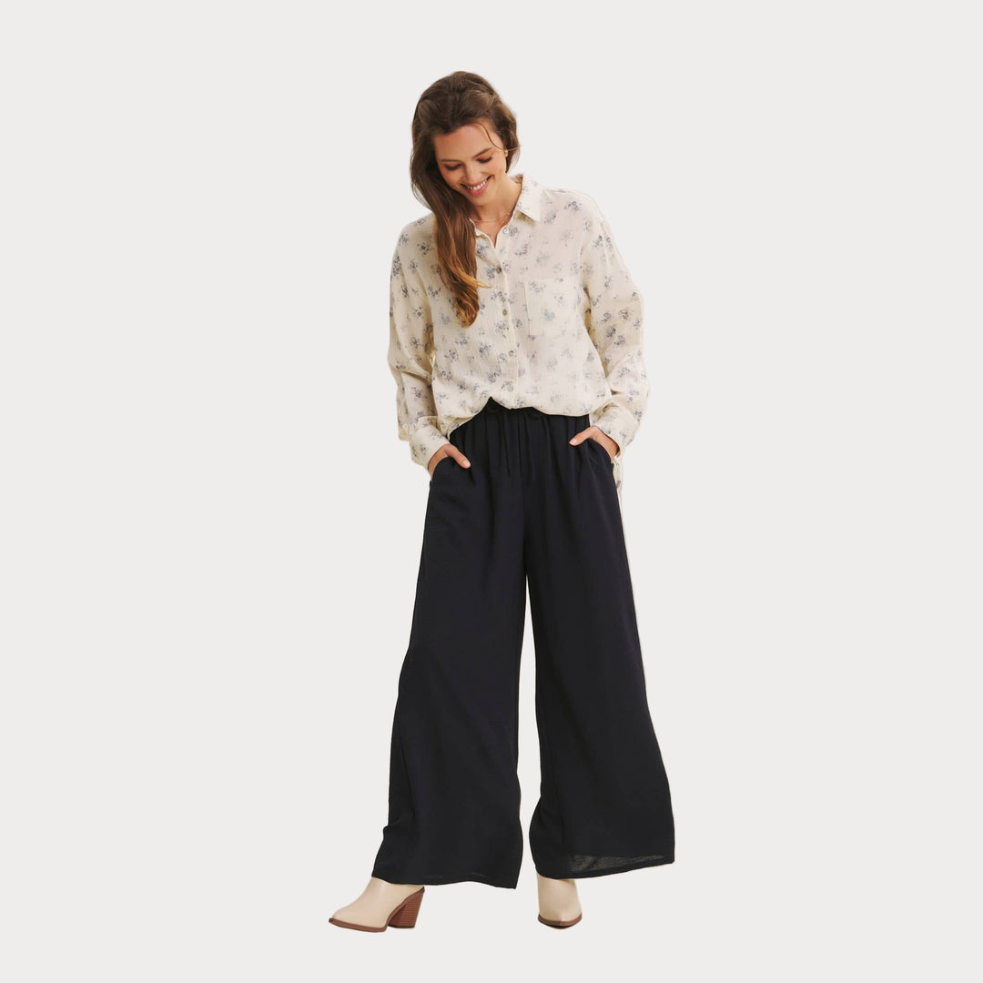 Airy Cotton Gauze Floral Shirt | Relaxed Oversized Button-Down
