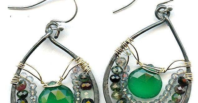 Green Onyx Drop Earrings