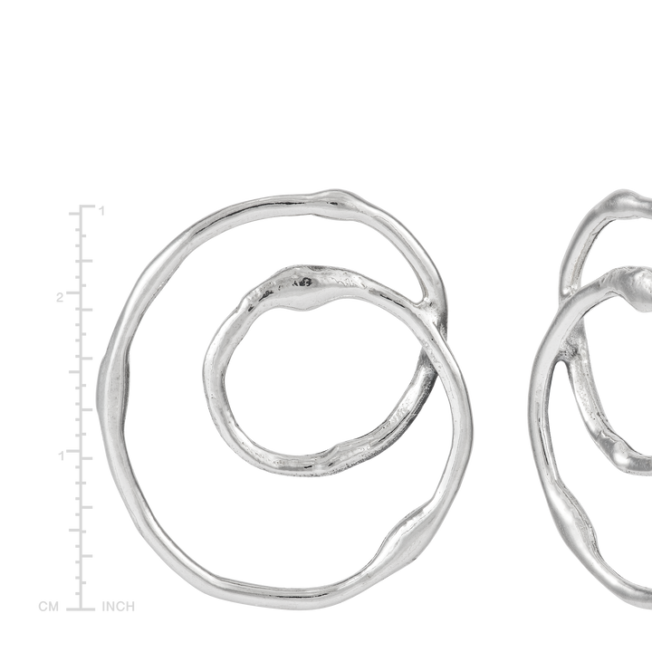 'Serene Swirl' Sterling Silver Drop Earrings