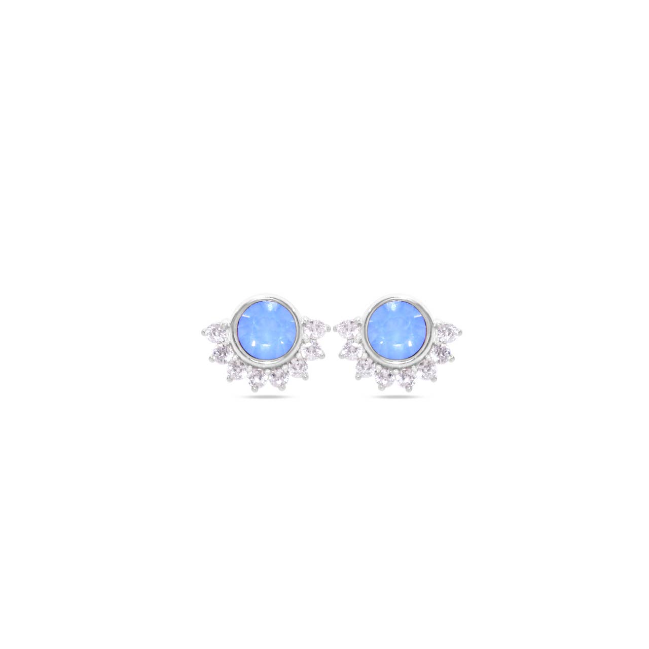 Lois studs in Air Blue Swarovski®