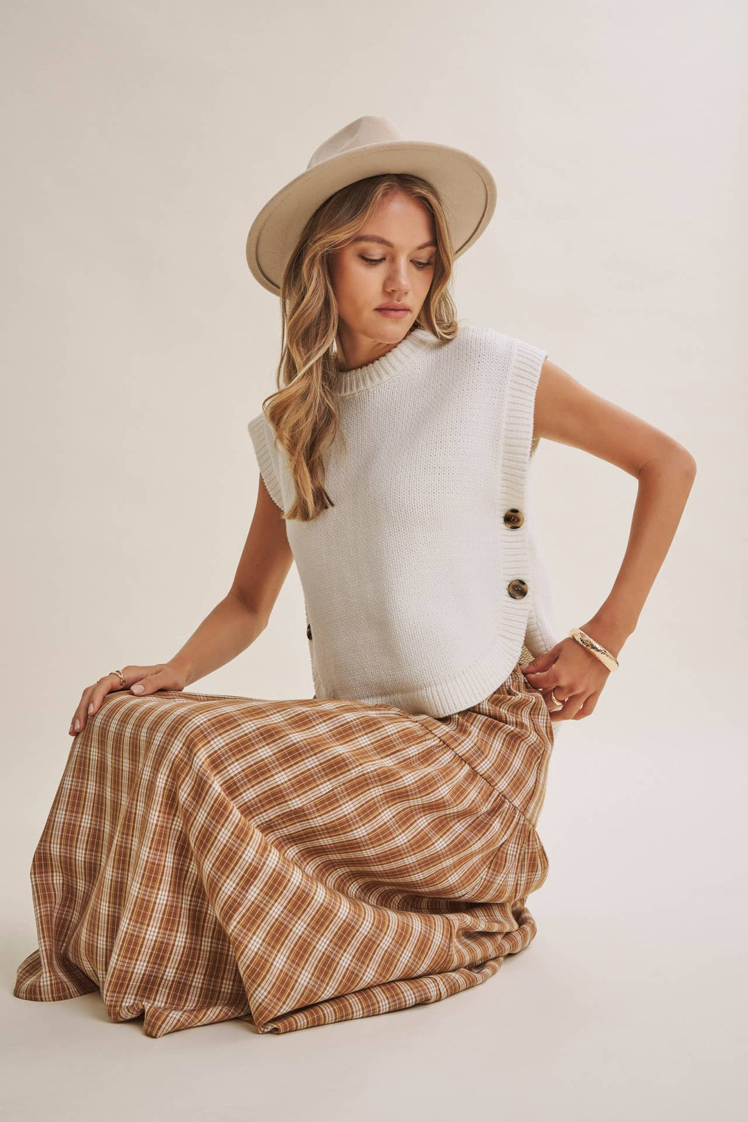 The Reese Side-Button Sweater Vest