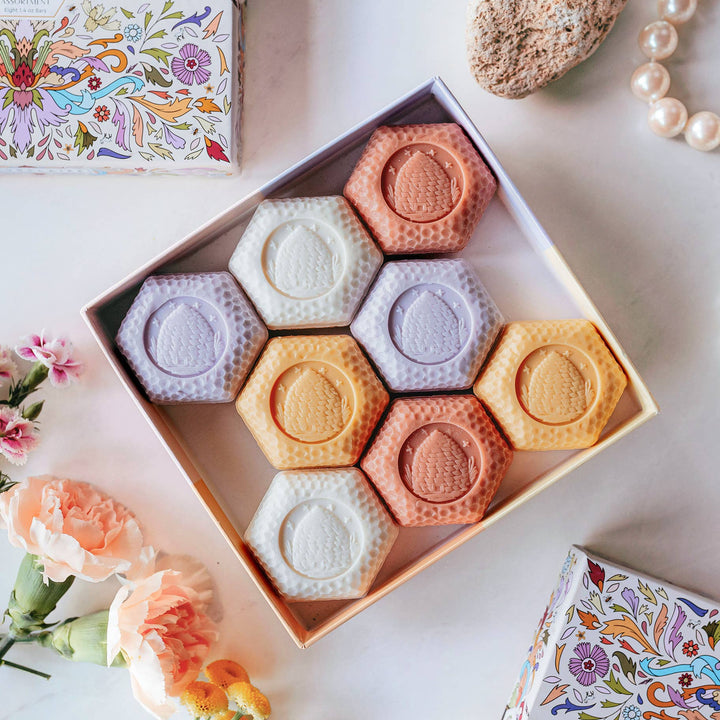 Honey Soap Assortment 1.4oz - Gift Box 8-Bar (2 of each)