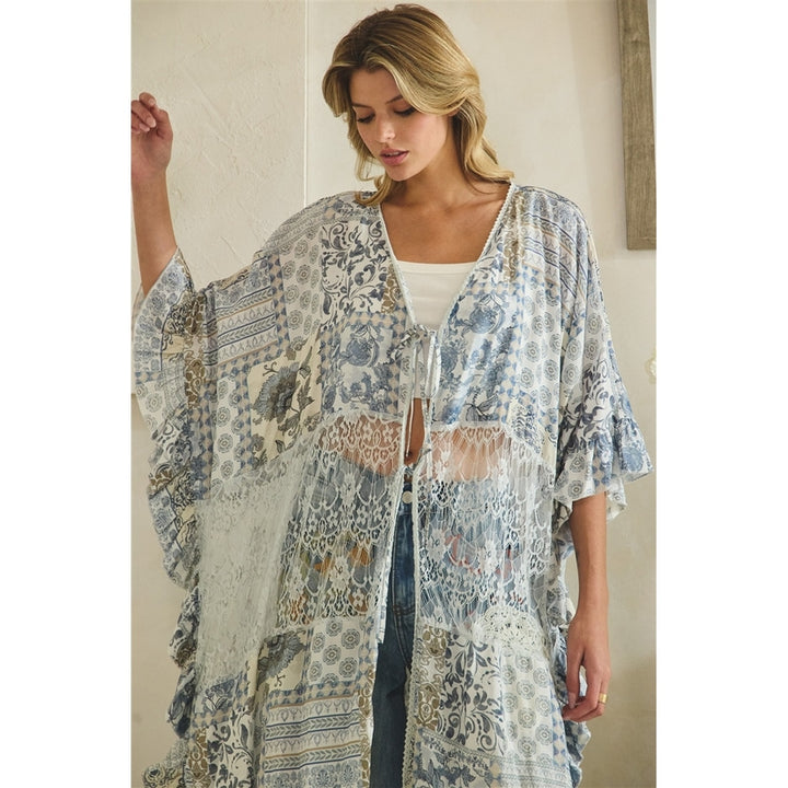 Boho Lace Mix Media Duster