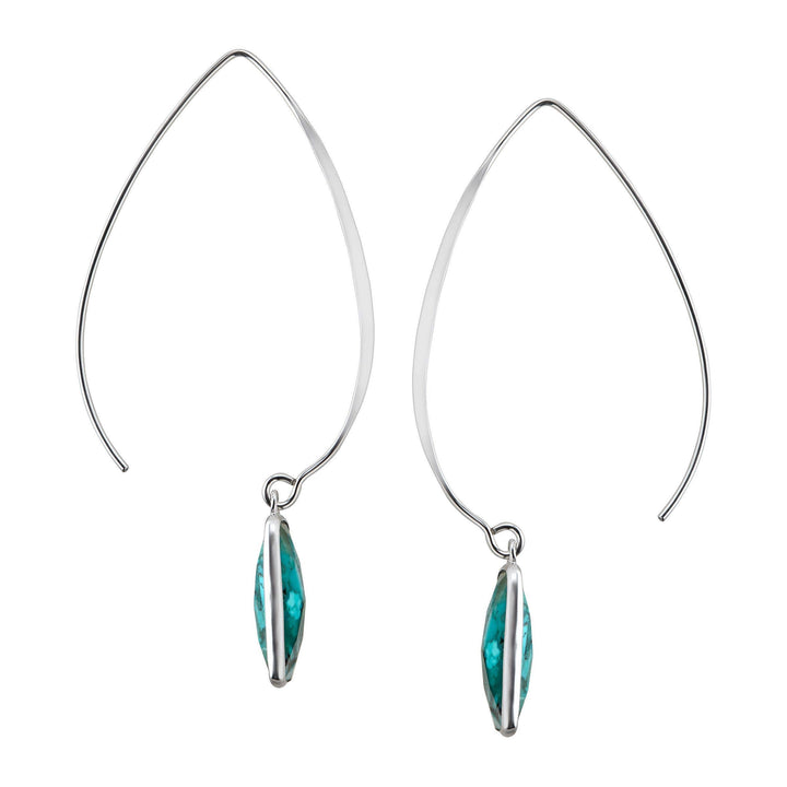 'Oasis' Compressed Turquoise  Drop Earring