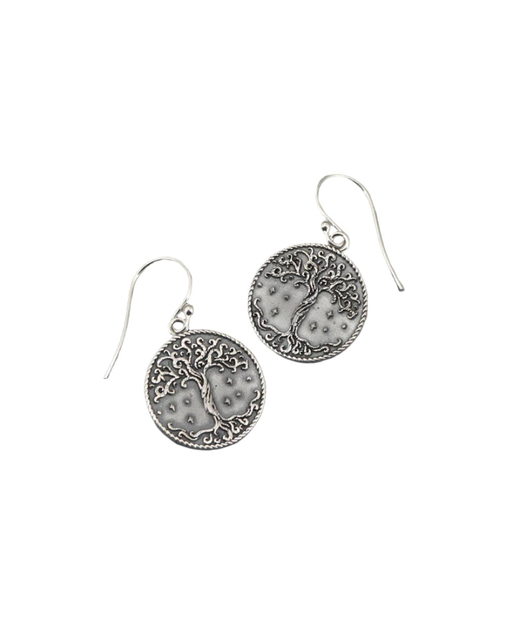 Sterling Silver Tree of Life Earrings