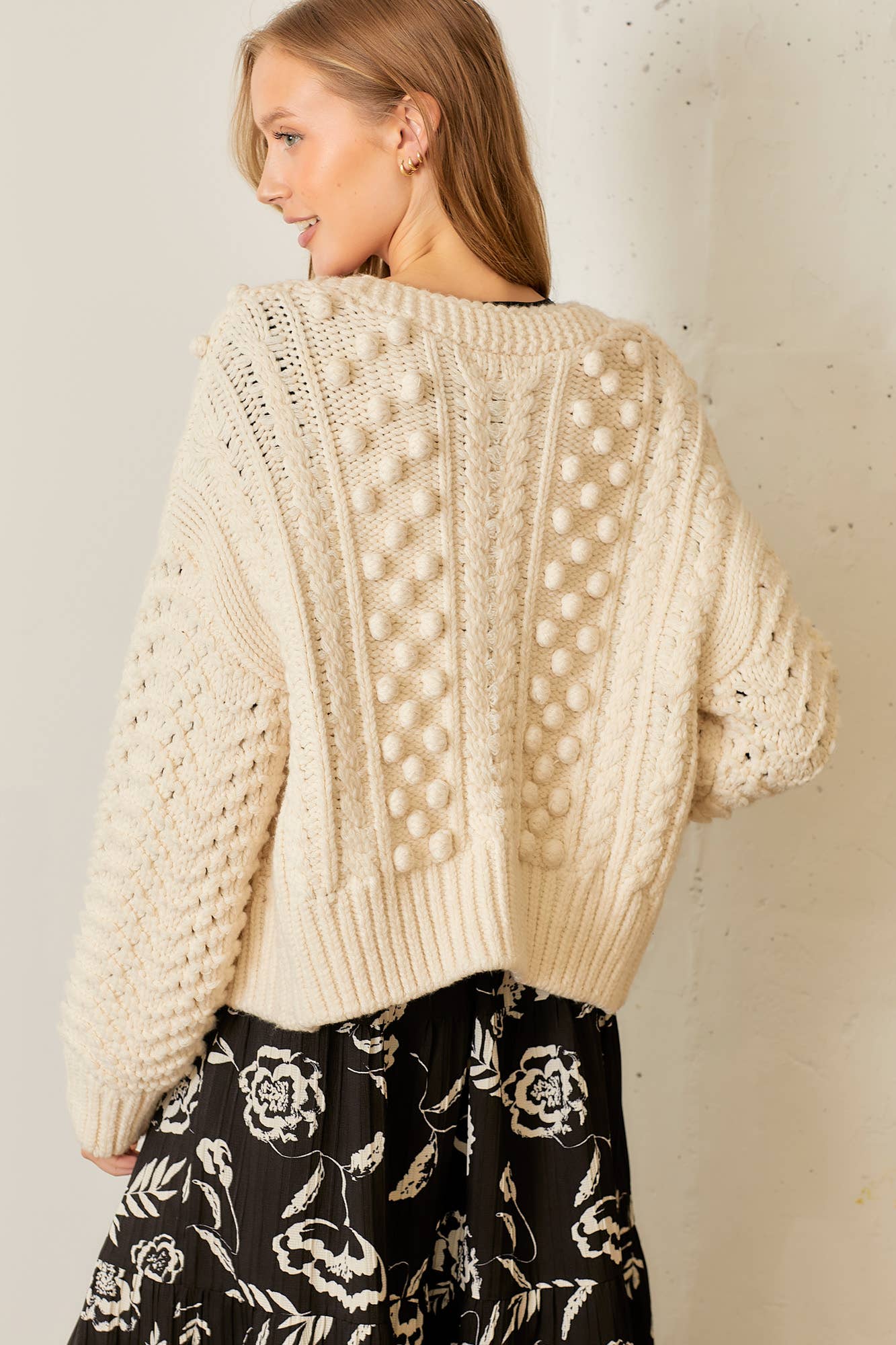 Pom Pom Sweater Cardigan