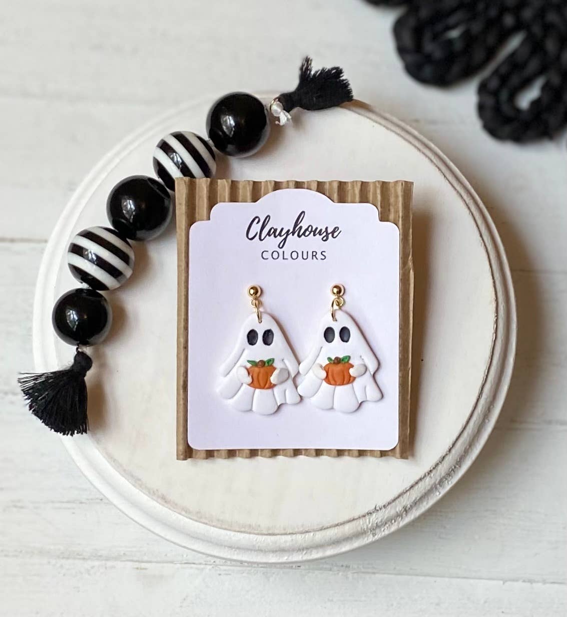 Floral Fall Clay Earrings